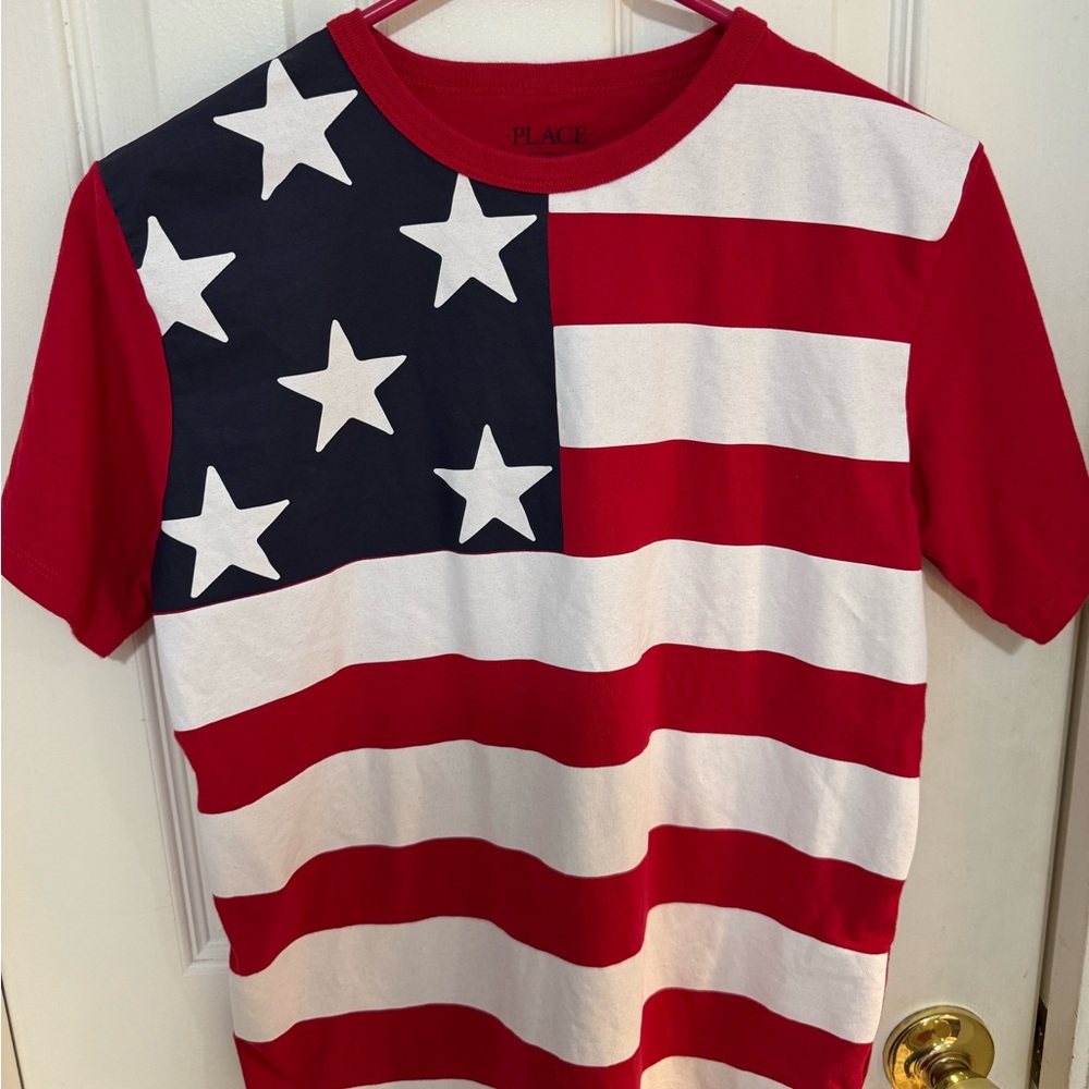 The Children’s Place Patriotic flag tee/ kids size xl 14